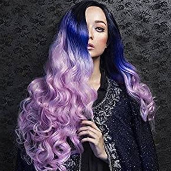 - 💕24” PURPLE OMBRE BODY WAVY CURLY LACE FRONT WIG 💕 NWT - Picture 1 of 5